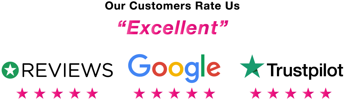 Our Customers Rate Us "Excellent" - 5 Star reviews