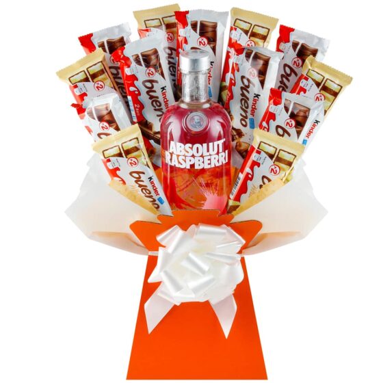 Kinder Bueno Chocolate & Booze Bouquet - Perfect Alcohol Gifts