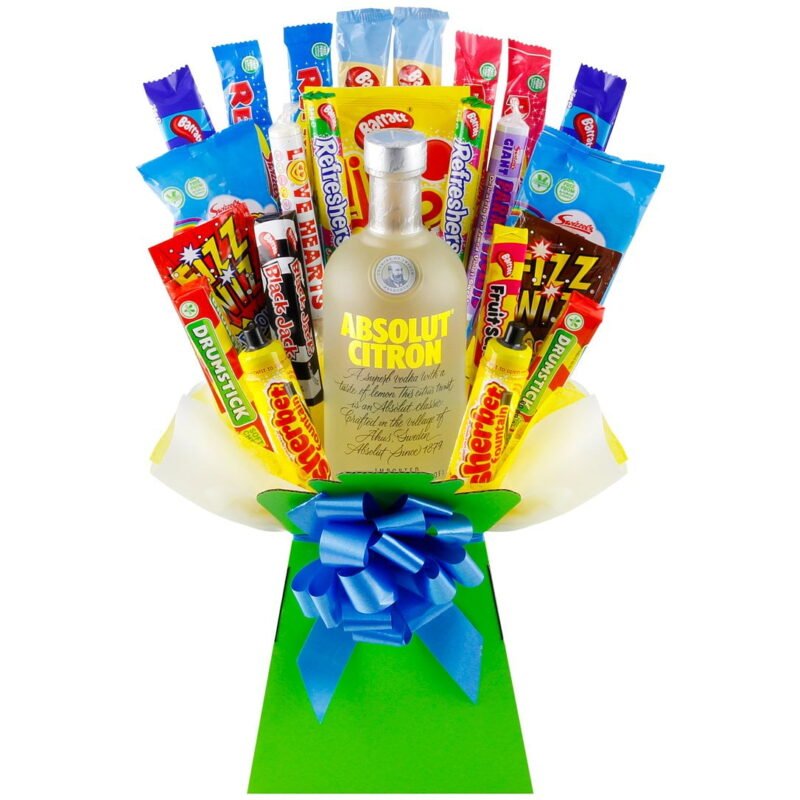 Retro Alcohol & Sweets Bouquet - Perfect Alcohol Gifts
