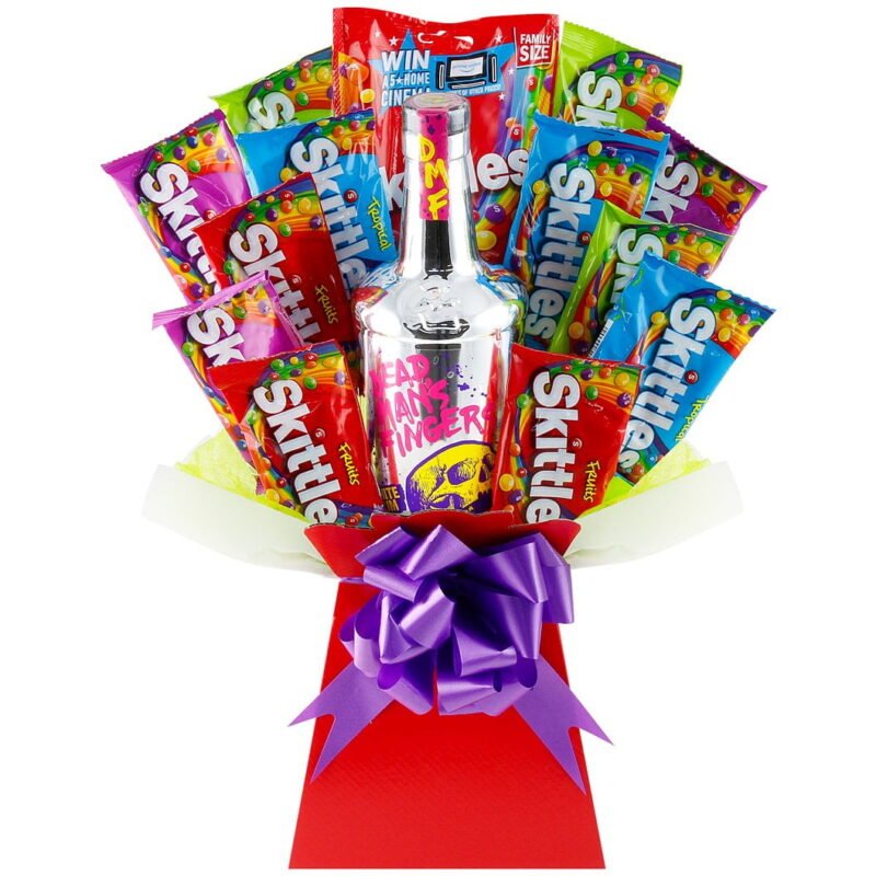 Skittle Sweets & Booze Bouquet Hamper - Perfect Alcohol Gifts