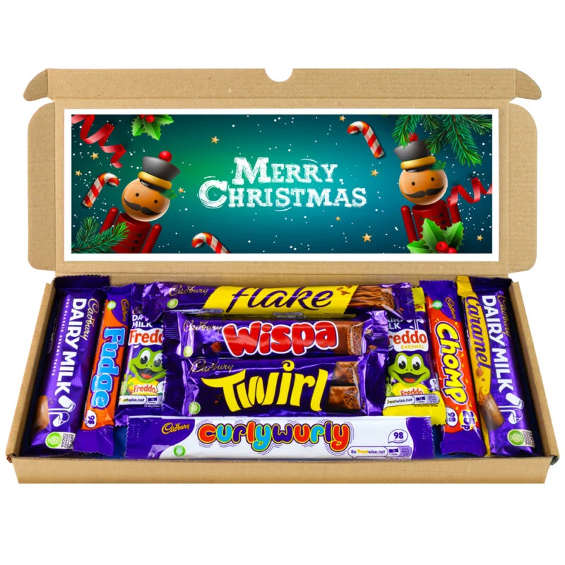 Merry Christmas Cadbury Chocolate Hamper Letterbox Xmas Gift